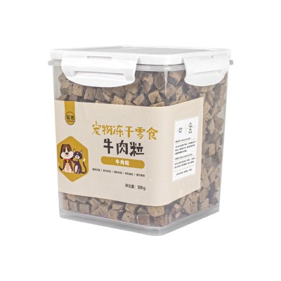 聪惠宠物零食冻干牛肉粒猫咪狗狗主食拌粮500g营养冻干桶厂家批发图5