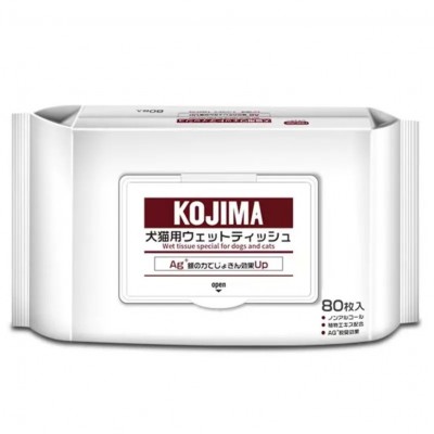 KOJIMA咖家系列宠物湿巾80抽猫狗用免洗手套去泪痕擦毛清洁用品 1件图5