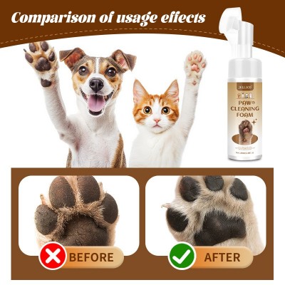跨境宠物洁足泡沫狗狗猫咪清洁剂免水洗脚掌清洁足部护理厂家定制 10瓶图2