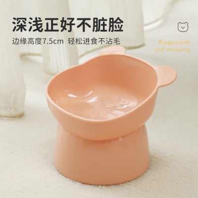 熊头高脚猫碗猫咪食盆成猫幼猫喂食饮水碗斜口护颈宠物碗猫碗批发图4