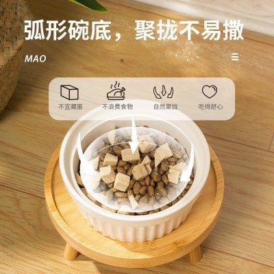 陶瓷碗猫咪食盆防打翻宠物猫碗易清洗狗狗喝水碗饭碗宠物用品批发图2