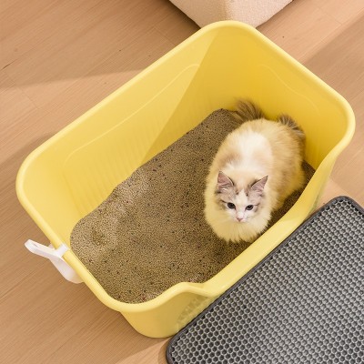 宠物用品超大号开放式防外溅猫厕所特大号猫沙盆子半封闭猫砂盆图3