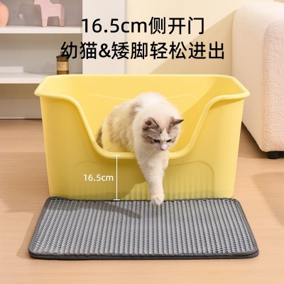 宠物用品超大号开放式防外溅猫厕所特大号猫沙盆子半封闭猫砂盆图2