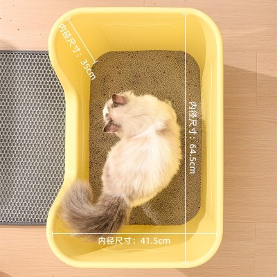 宠物用品超大号开放式防外溅猫厕所特大号猫沙盆子半封闭猫砂盆图4