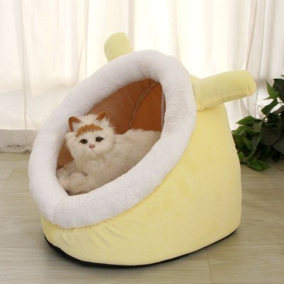 猫窝四季通用秋冬猫咪床猫屋半封闭式狗狗窝垫幼猫窝宠物用品批发图2