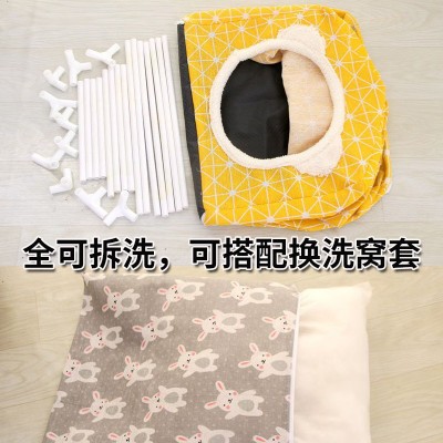 厂家现货批发猫窝可拆洗猫别墅保暖猫屋四季通用封闭式宠物房子图4