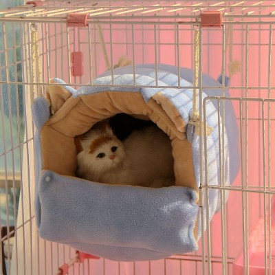 厂家现货新款猫吊床挂窝封闭式猫窝冬季保暖宠物窝猫笼子内用挂床图2
