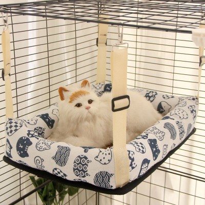 厂家批发猫吊床夏天猫咪吊篮猫笼内用秋千夏季猫窝挂式兔子窝挂床图3