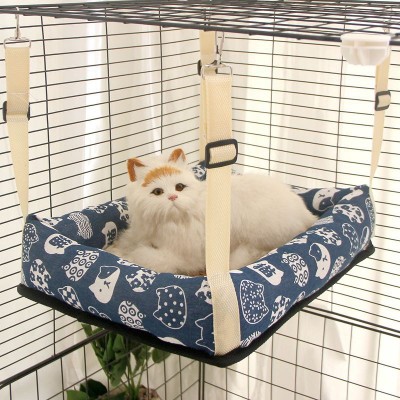 猫吊床挂窝夏季凉席猫咪吊床宠物窝猫笼挂床兔子悬挂式猫窝秋千床图3