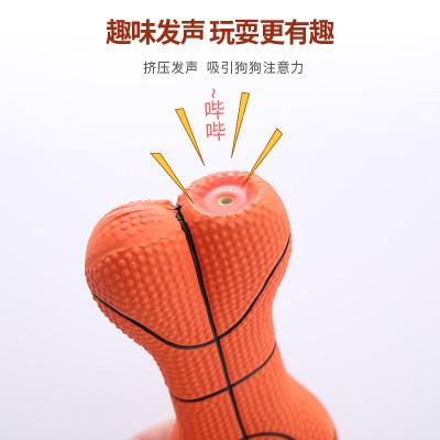 宠物用品亚马逊爆款乳胶篮球足球骨头玩具耐啃咬发声解闷狗狗玩具图2