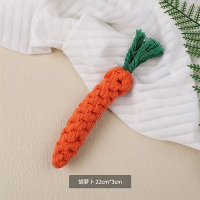狗狗玩具磨牙耐咬棉绳编织胡萝卜小中大型犬解闷宠物用品厂家批发图4