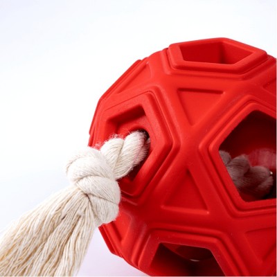 狗狗磨牙洁齿玩具天然橡胶环保绣球互动训练自嗨解闷宠物玩具定制图4