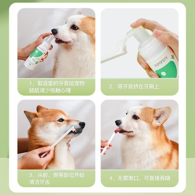 宠物泡沫牙膏不辣口猫咪狗狗牙膏洁齿清口气清洁用品亚马逊批发图4