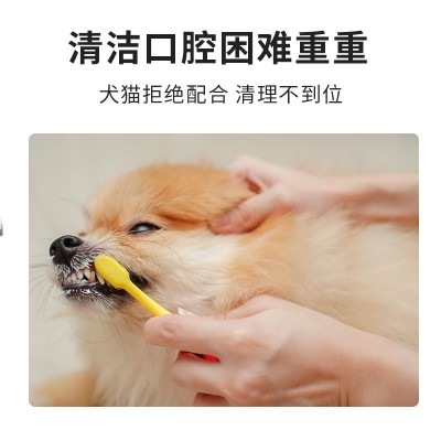 宠物洁牙粉犬猫口腔清洁减少口臭牙结石犬用代牙膏漱口洁牙粉代发