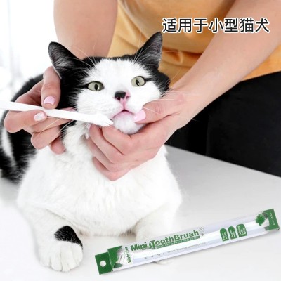 宠物牙刷单头猫牙刷猫咪口腔清洁牙刷狗狗护理狗牙刷宠物用品批发
